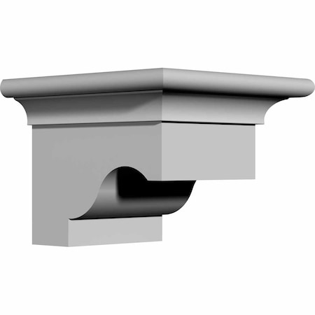 Ekena Millwork Endurathane Dublin Bracket, 6"W x 6 1/4"D x 4 5/8"H, Factory Primed BKT06X05X04WA